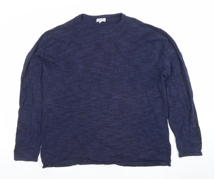 Next Men's Blue Cotton Crew Neck Jumper XL Regular Fit