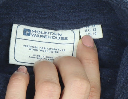 Mountain Warehouse Women's Blue Fleece Jacket Size 14 Full Zip Outdoor