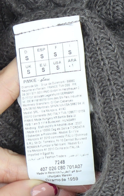 Womens UK Size S Pimkie Brown Cardigan Jumper