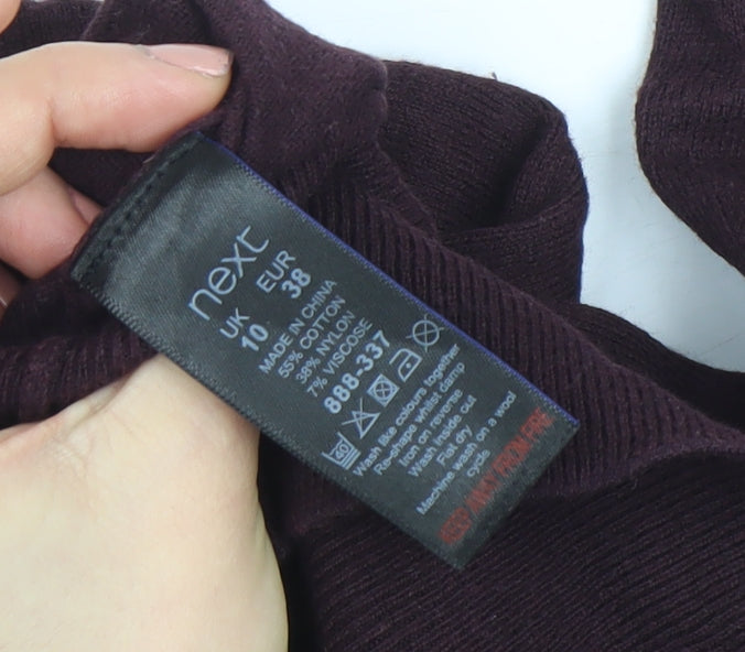 Womens UK Size 10 NEXT Brown Basic Blouse