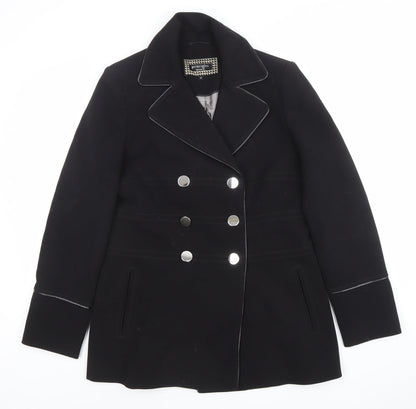 Womens UK Size 12 Principles by Ben de Lisi Black Pea Coat