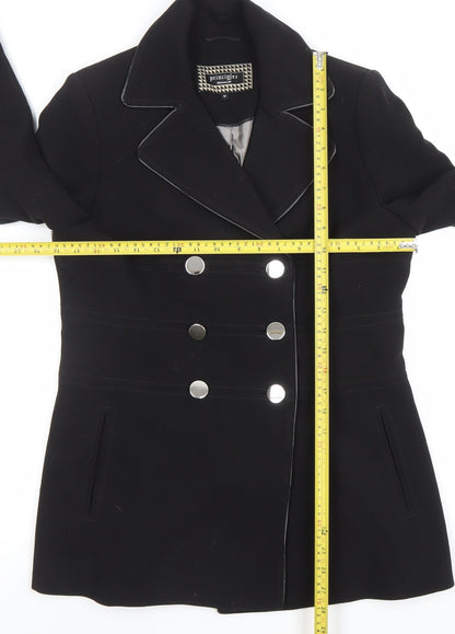 Womens UK Size 12 Principles by Ben de Lisi Black Pea Coat