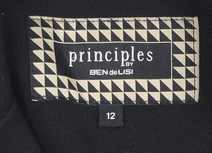 Womens UK Size 12 Principles by Ben de Lisi Black Pea Coat