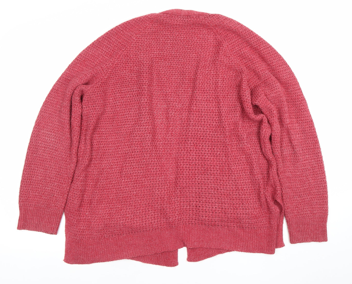 Fat Face Women’s Pink Chunky Knit V-Neck Cardigan Size 12