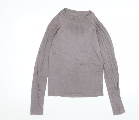 Sweaty Betty Womens Grey Slim Fit Long Sleeve Active Top M