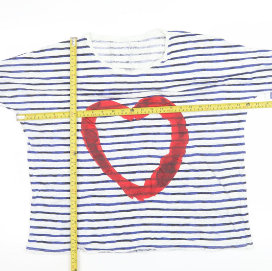 Womens UK Size L The Hip Tee Multicoloured Basic T-Shirt