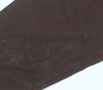 Bonmarché Women's Brown Long Sleeve V-Neck Cotton Top L