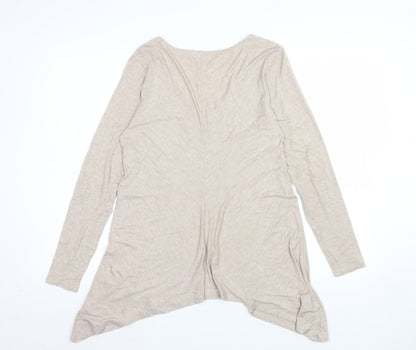 Womens UK Size 12 PURE Collection Beige Tunic Blouse