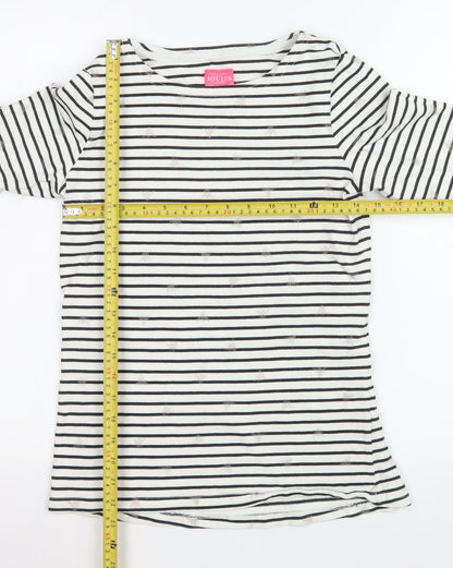 Womens UK Size 10 Joules White Jersey T-Shirt