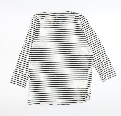 Womens UK Size 10 Joules White Jersey T-Shirt