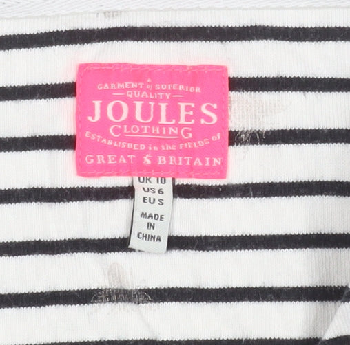 Womens UK Size 10 Joules White Jersey T-Shirt