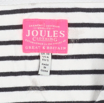 Womens UK Size 10 Joules White Jersey T-Shirt