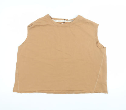 Womens UK Size 16 Marks and Spencer Beige Basic Tank