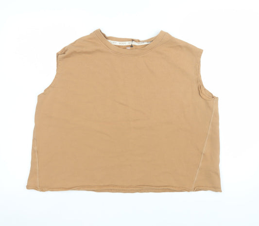 Womens UK Size 16 Marks and Spencer Beige Basic Tank
