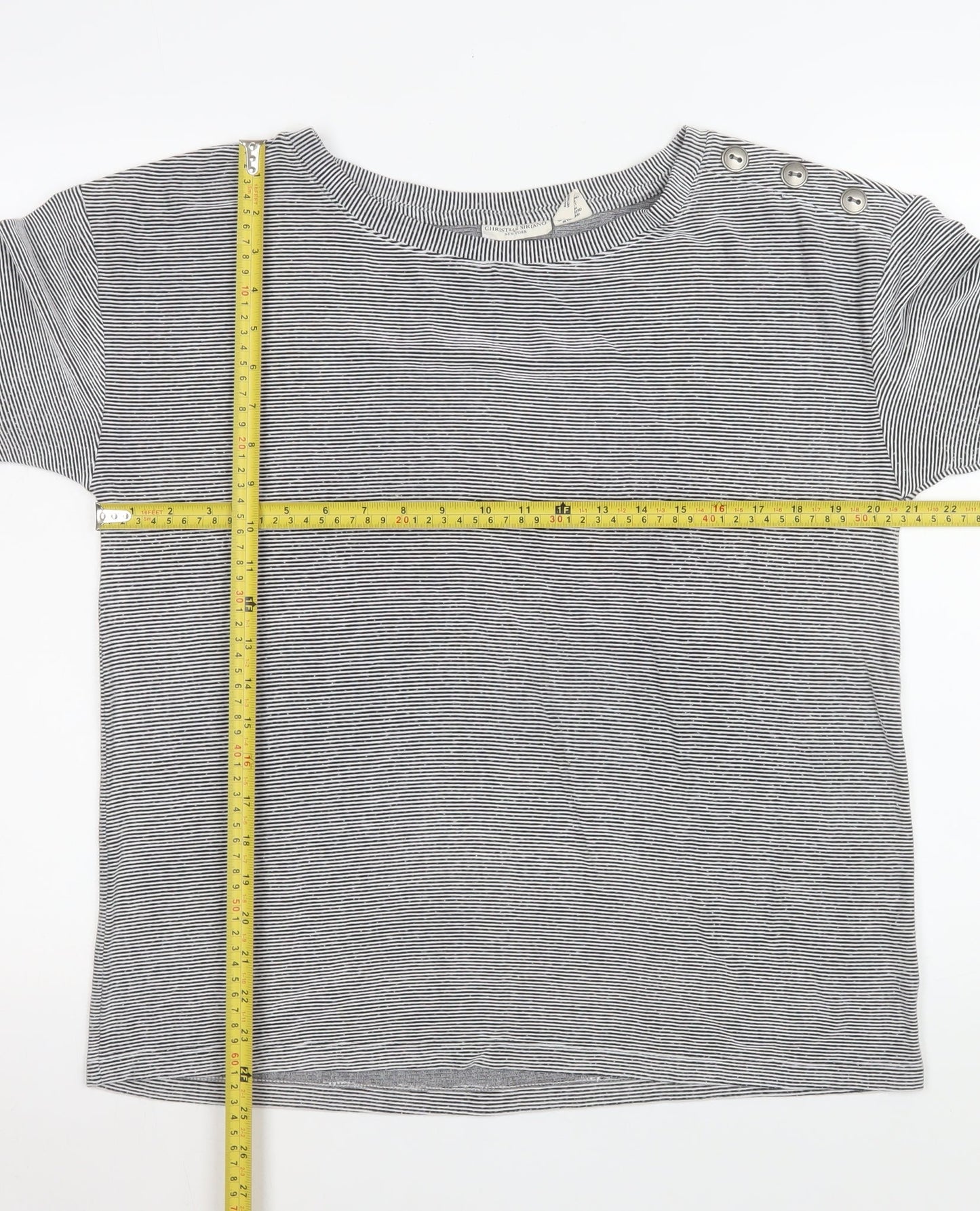 Womens UK Size L Christian Siriano Grey Basic T-Shirt