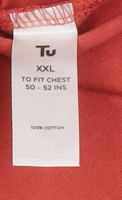 Tu Men’s Red Surf Locals Graphic T-Shirt 2XL Cotton Tee