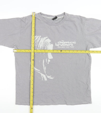 Womens UK Size XS H&M Grey Basic T-Shirt
