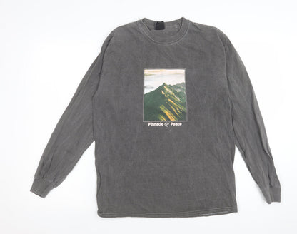Womens UK Size XS Urban Outfitters Grey Basic T-Shirt