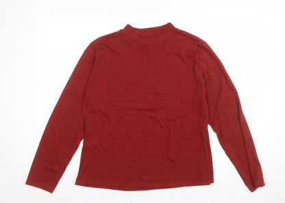 Womens UK Size 14 Saloos Red Basic T-Shirt