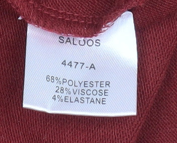 Womens UK Size 14 Saloos Red Basic T-Shirt
