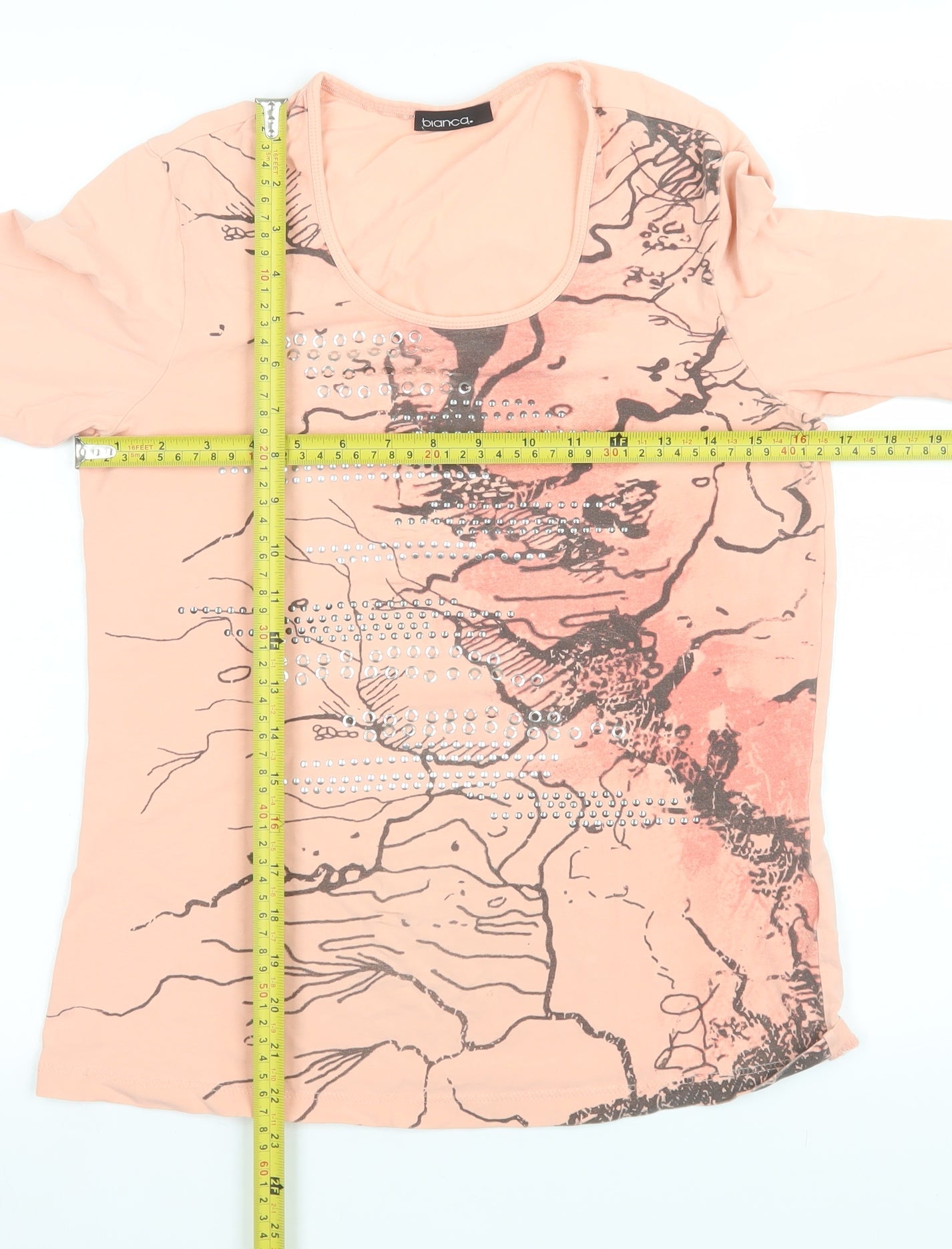 Womens UK Size 10 Bianca Pink Basic T-Shirt