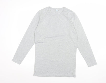 Womens UK Size L CARLYPS Grey Basic T-Shirt