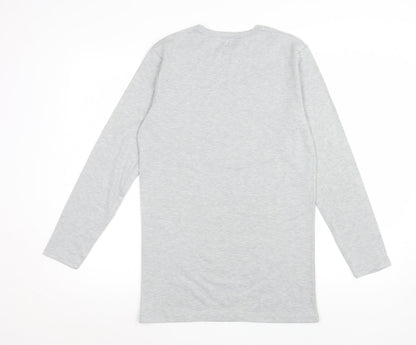 Womens UK Size L CARLYPS Grey Basic T-Shirt