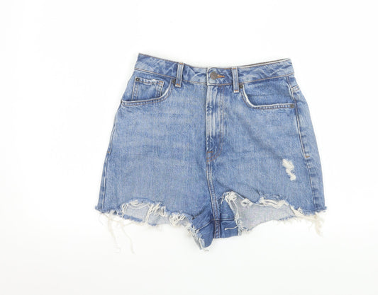 New Look Dahlia Women's Blue Size 10 Super High Waist Denim Shorts