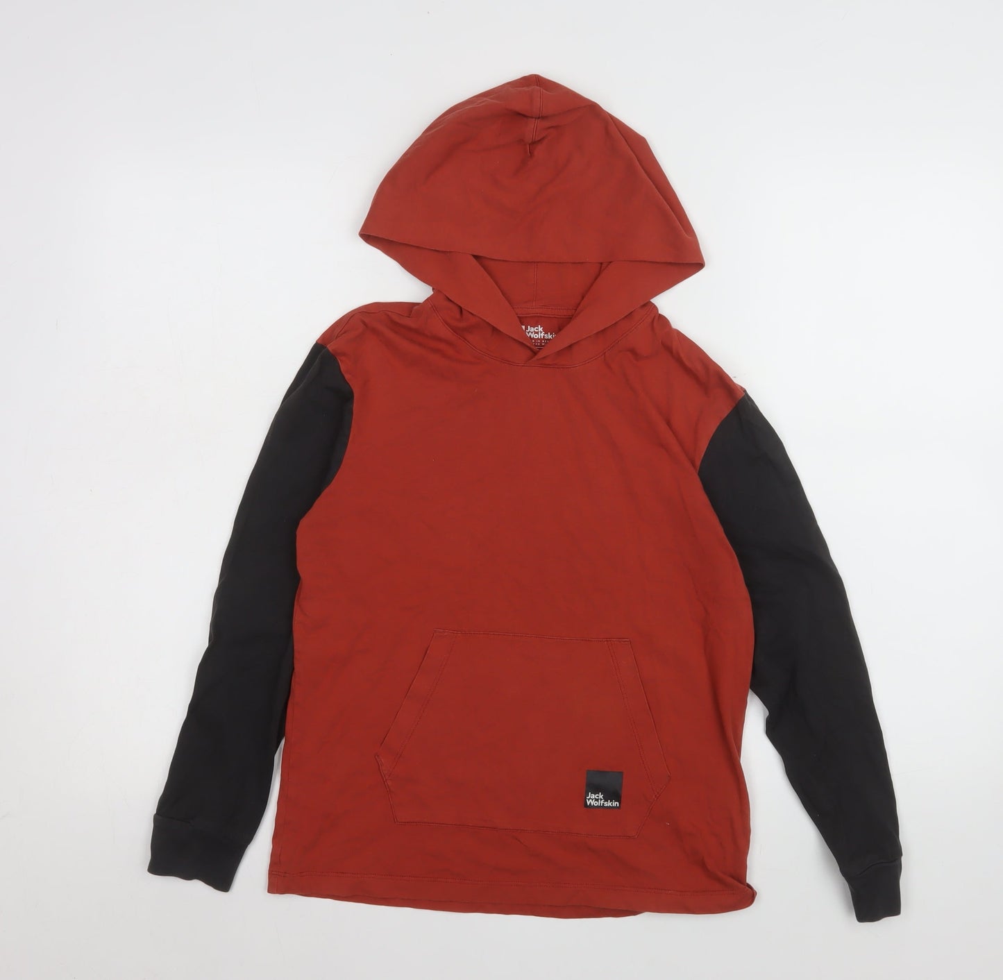 Boys UK Size 11-12 Years Jack Wolfskin Red Pullover Hoodie
