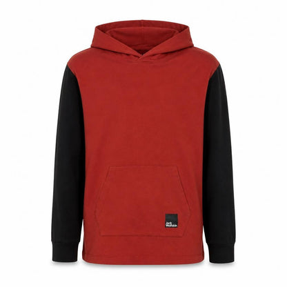 Boys UK Size 11-12 Years Jack Wolfskin Red Pullover Hoodie