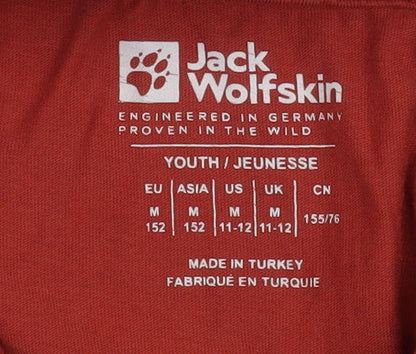 Boys UK Size 11-12 Years Jack Wolfskin Red Pullover Hoodie