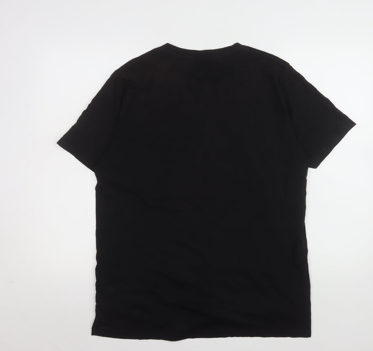 Mens UK Size L Earth Positive Black  T-Shirt