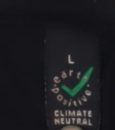 Mens UK Size L Earth Positive Black  T-Shirt