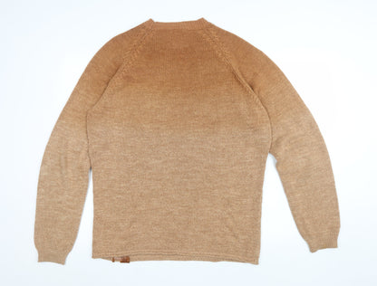 Diesel Men’s Beige Cotton Acrylic XL Crew Neck Jumper