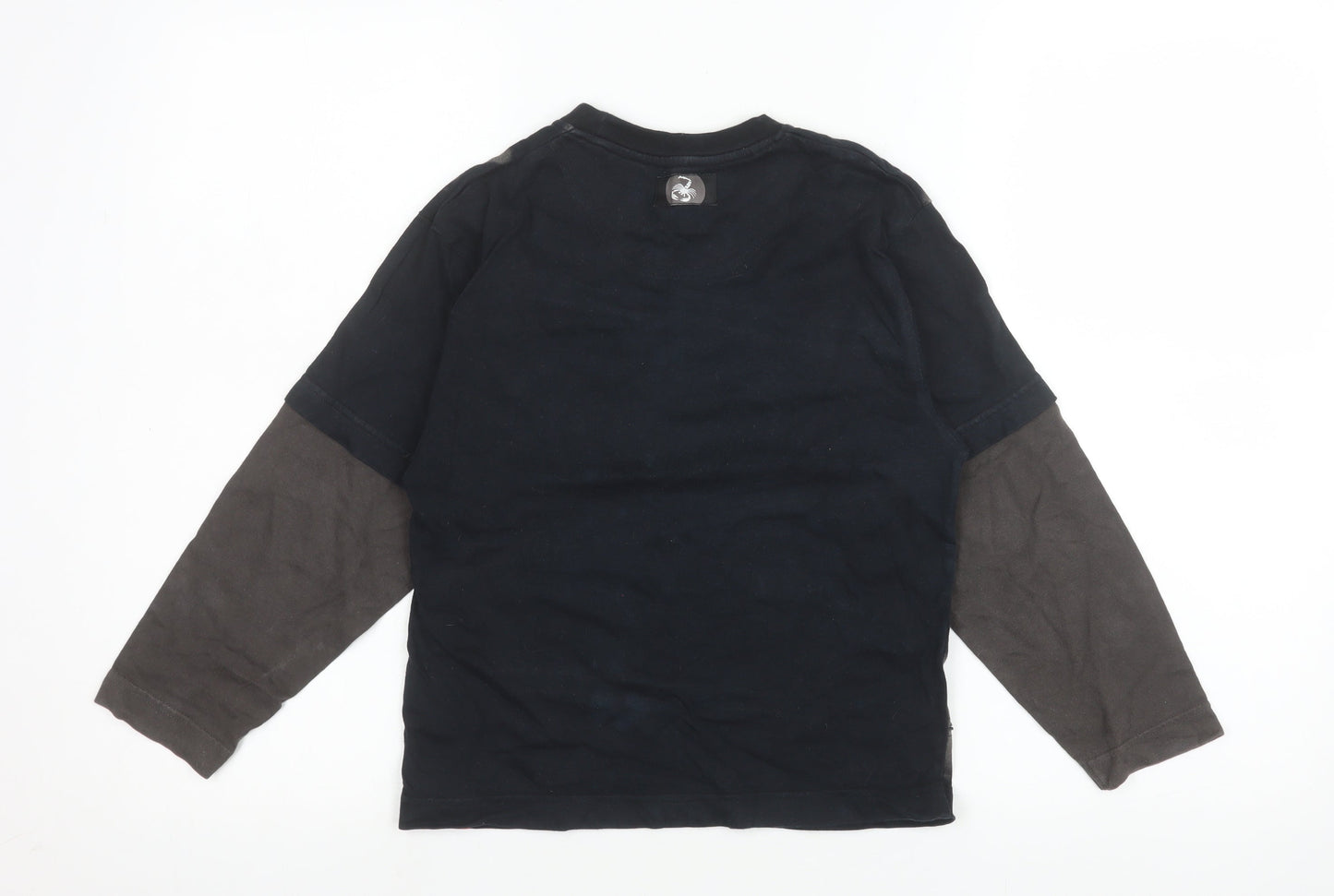 Boys UK Size 6-7 Years Marks and Spencer Black Basic T-Shirt