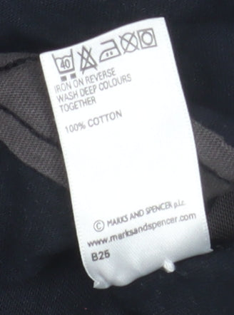 Boys UK Size 6-7 Years Marks and Spencer Black Basic T-Shirt