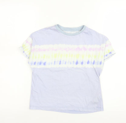 Marks and Spencer Girls Multicoloured Tie Dye Cotton T-Shirt 9-10 Years