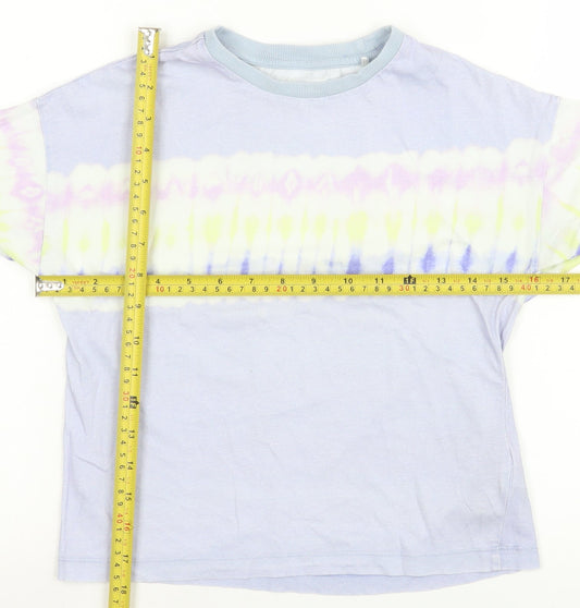 Marks and Spencer Girls Multicoloured Tie Dye Cotton T-Shirt 9-10 Years