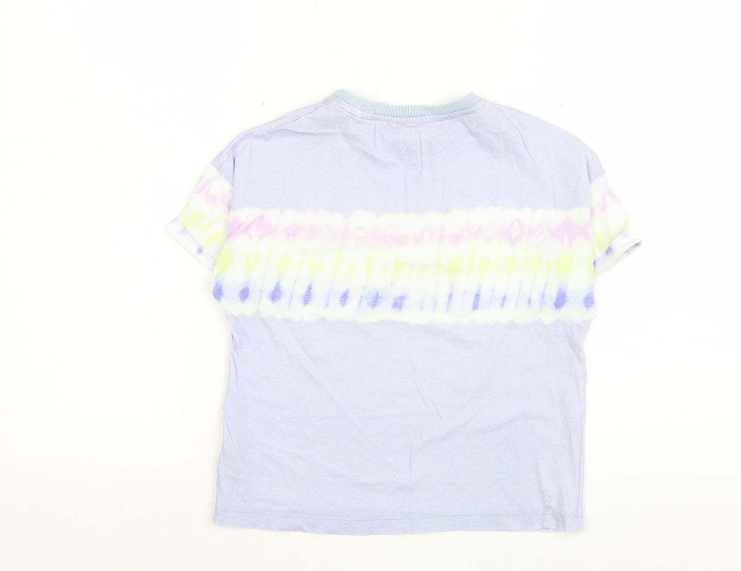 Marks and Spencer Girls Multicoloured Tie Dye Cotton T-Shirt 9-10 Years