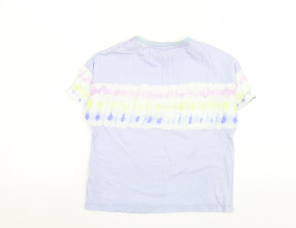 Marks and Spencer Girls Multicoloured Tie Dye Cotton T-Shirt 9-10 Years