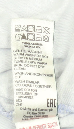 Marks and Spencer Girls Multicoloured Tie Dye Cotton T-Shirt 9-10 Years