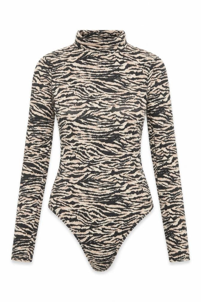 Womens UK Size 6 I SAW IT FIRST One-Piece Beige Bodysuit