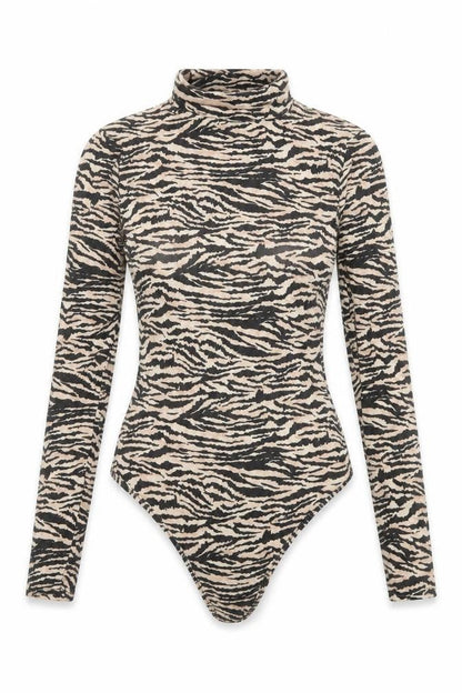 Womens UK Size 6 I SAW IT FIRST One-Piece Beige Bodysuit