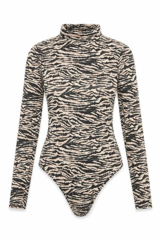 Womens UK Size 6 I SAW IT FIRST One-Piece Beige Bodysuit