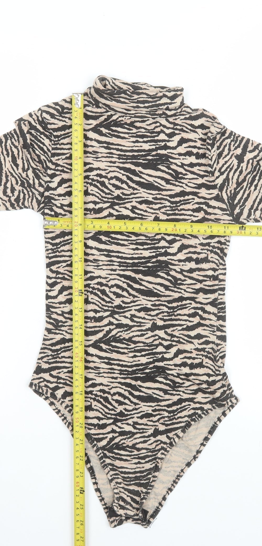 Womens UK Size 6 I SAW IT FIRST One-Piece Beige Bodysuit