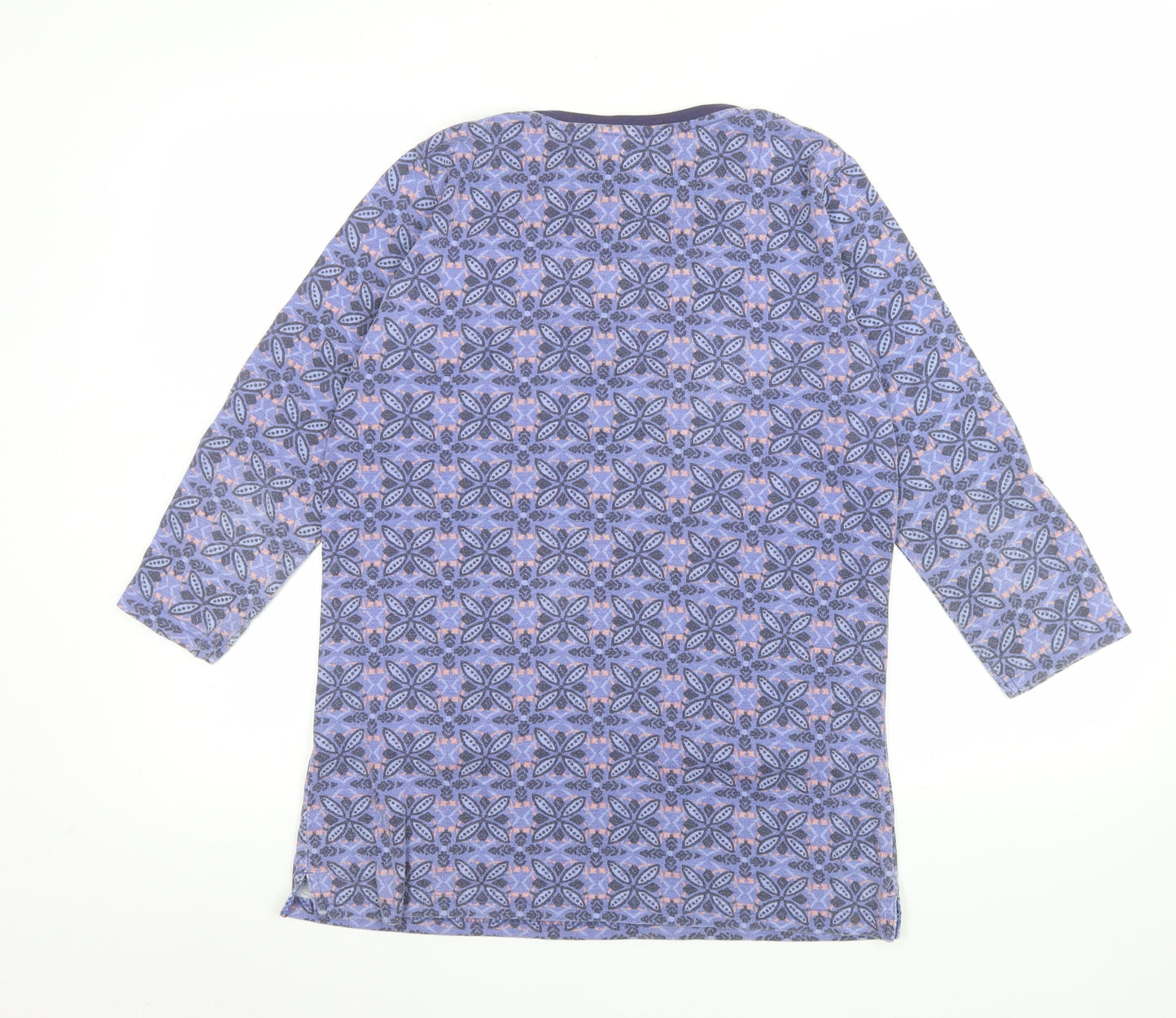 Womens UK Size 10 Isle Purple Tunic T-Shirt