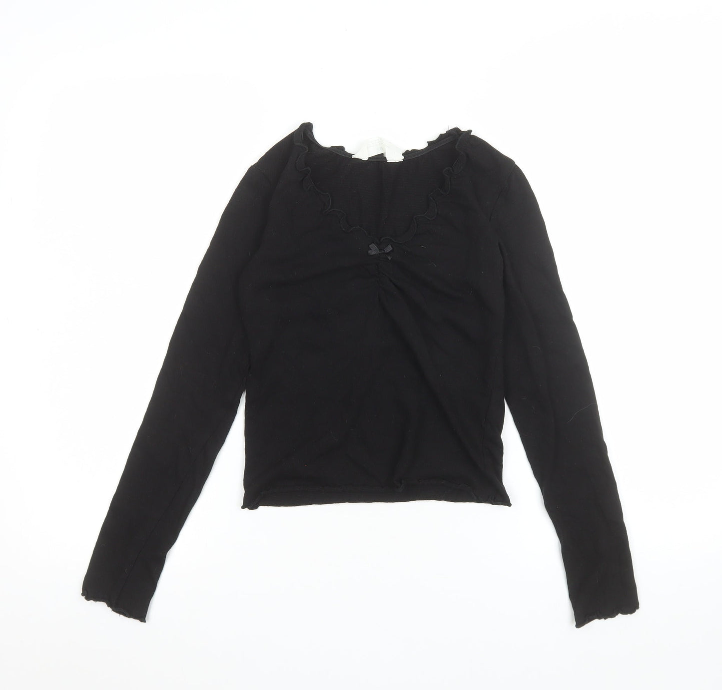Teens UK Size L H&M Black Basic T-Shirt