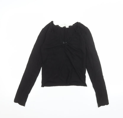 Teens UK Size L H&M Black Basic T-Shirt