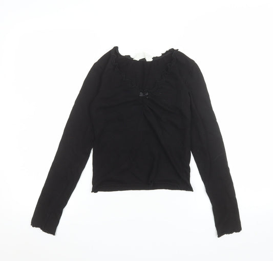 Teens UK Size L H&M Black Basic T-Shirt