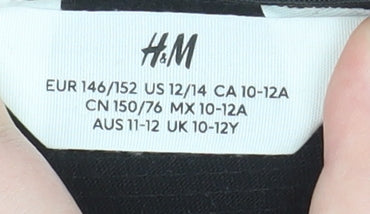 Teens UK Size L H&M Black Basic T-Shirt